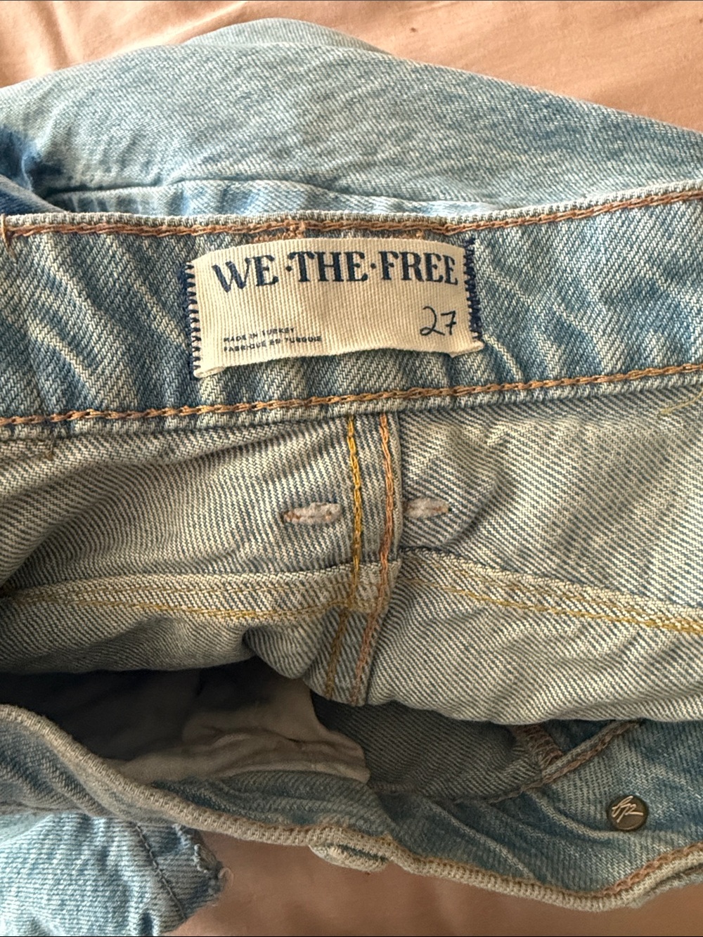 Free People We The Free Good Luck Shadow Star Barrel denim jeans - Picture 10 of 12